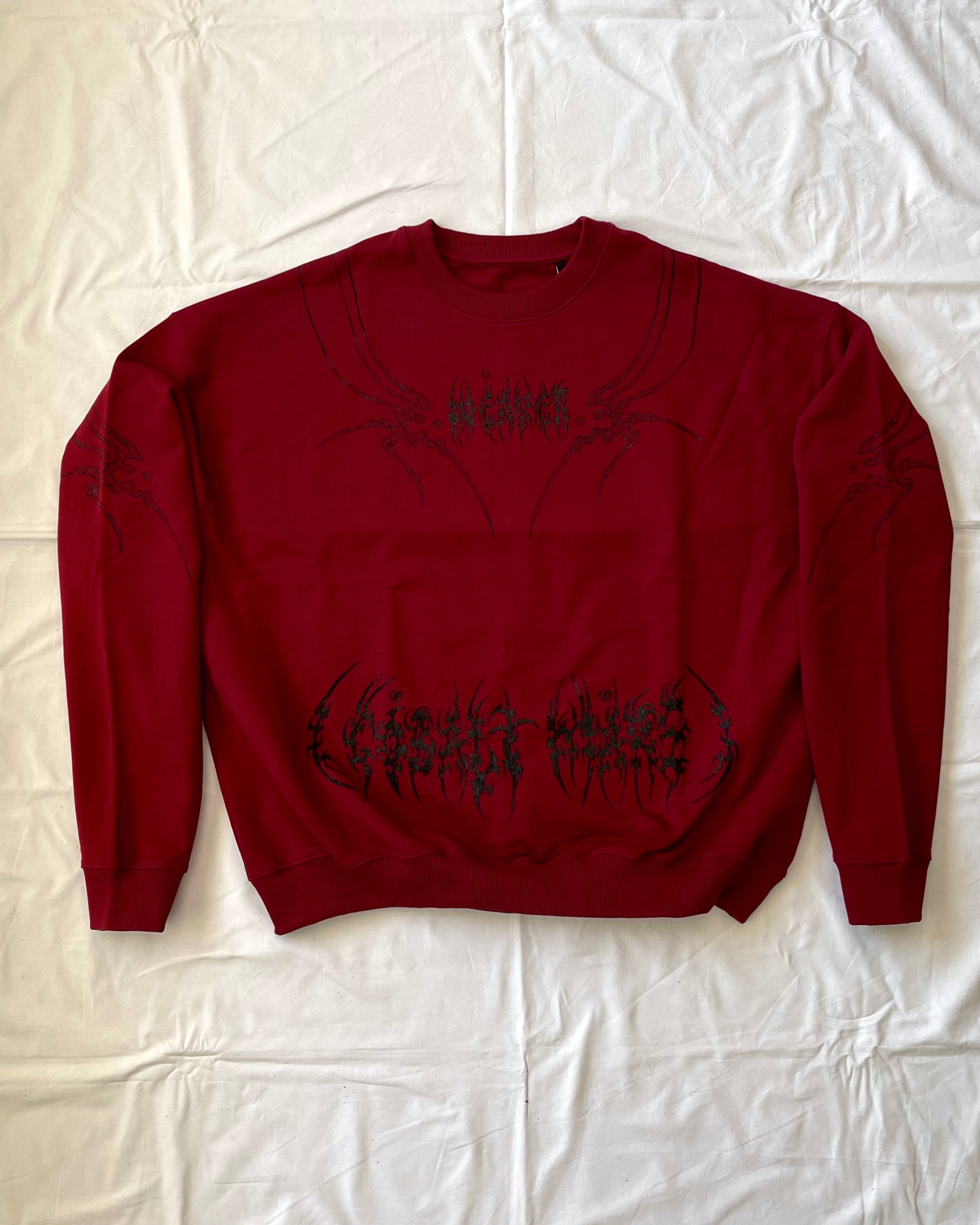 "WEAVER" - Oversized Crewneck - Dark Red