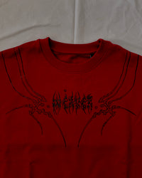 "WEAVER" - Oversized Crewneck - Dark Red
