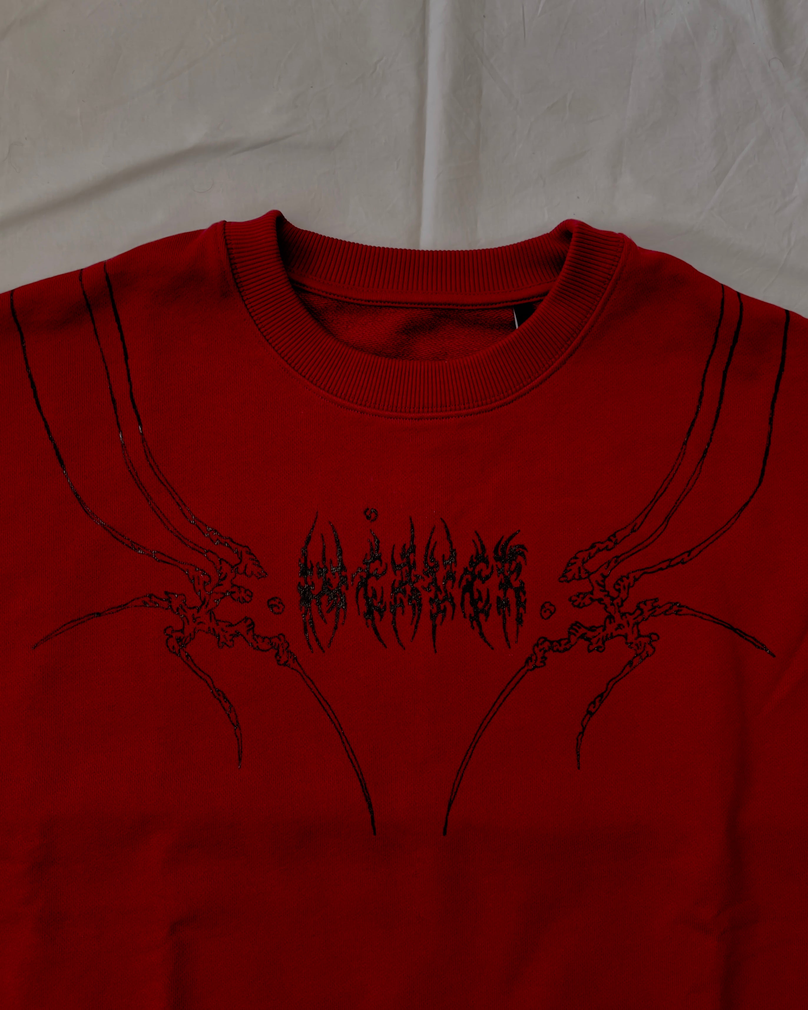 "WEAVER" - Oversized Crewneck - Dark Red