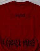 "WEAVER" - Oversized Crewneck - Dark Red