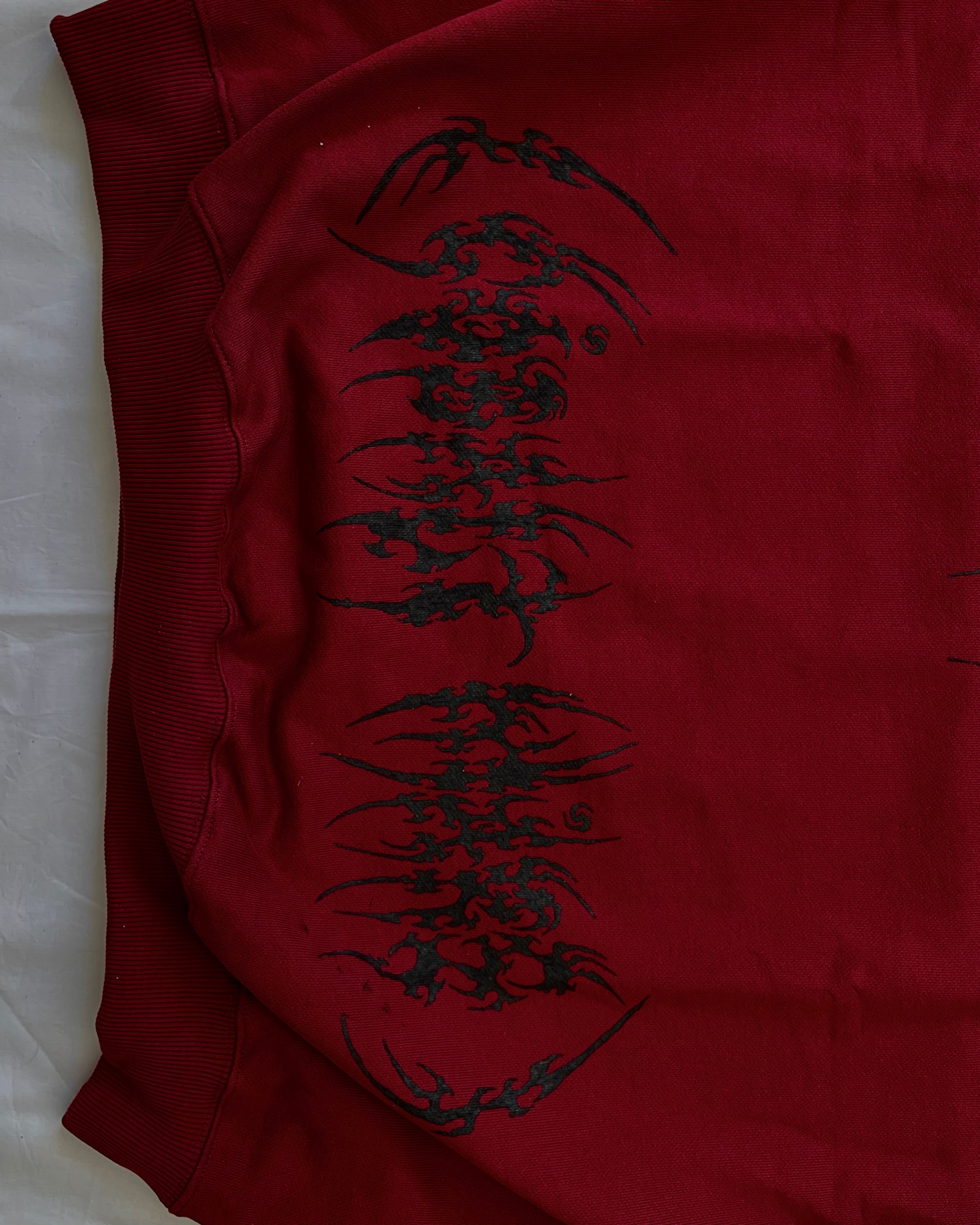 "WEAVER" - Oversized Crewneck - Dark Red