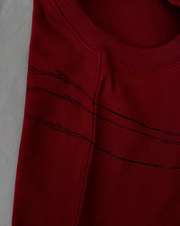 "WEAVER" - Oversized Crewneck - Dark Red