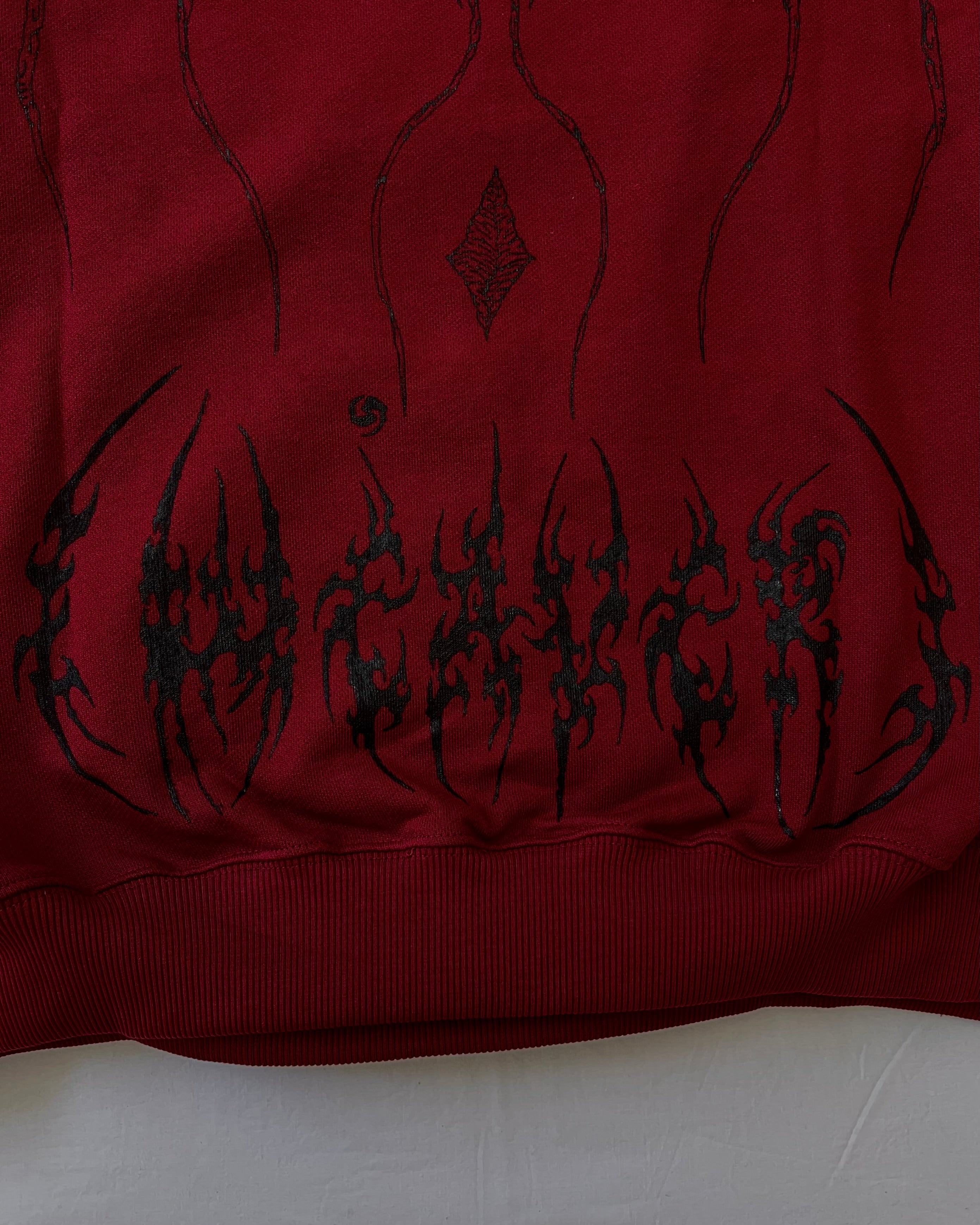 "WEAVER" - Oversized Crewneck - Dark Red