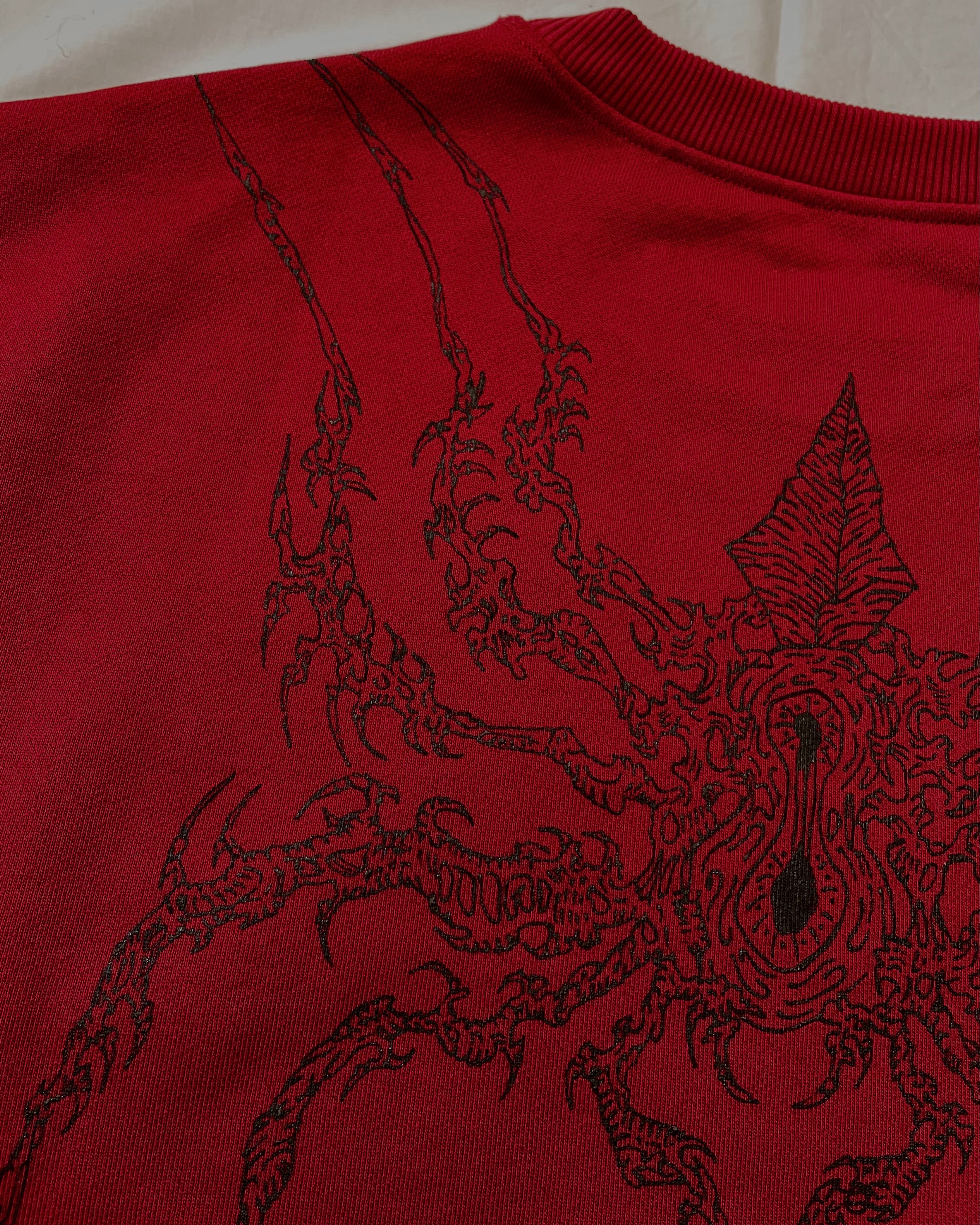 "WEAVER" - Oversized Crewneck - Dark Red