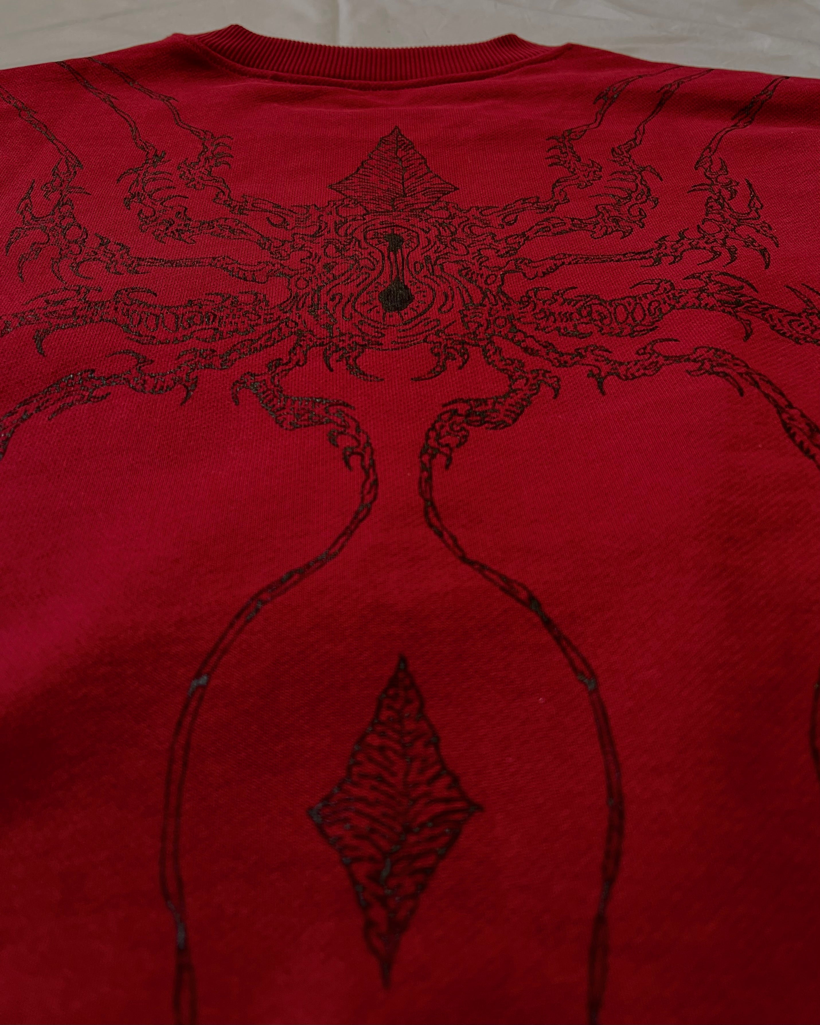 "WEAVER" - Oversized Crewneck - Dark Red