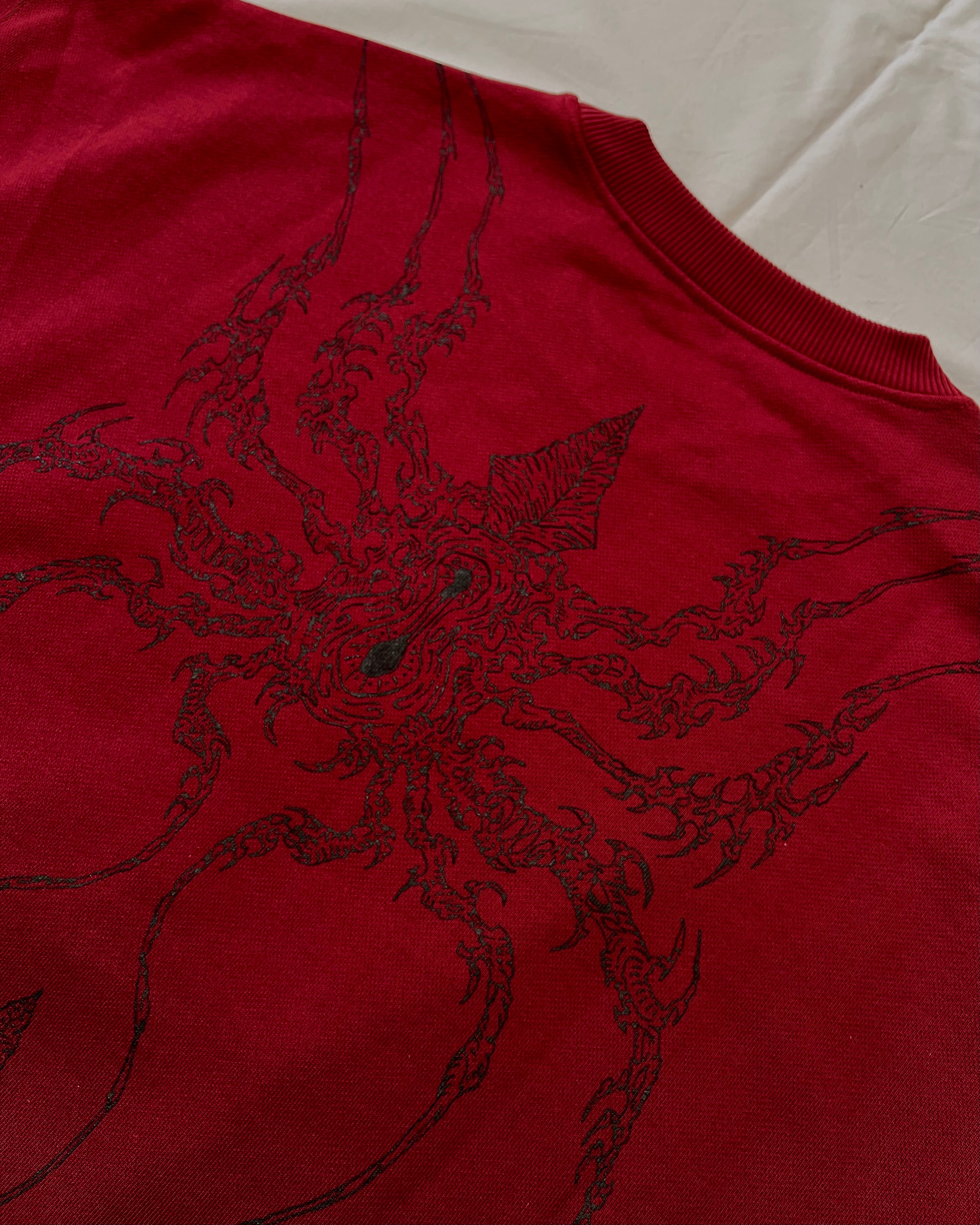 "WEAVER" - Oversized Crewneck - Dark Red