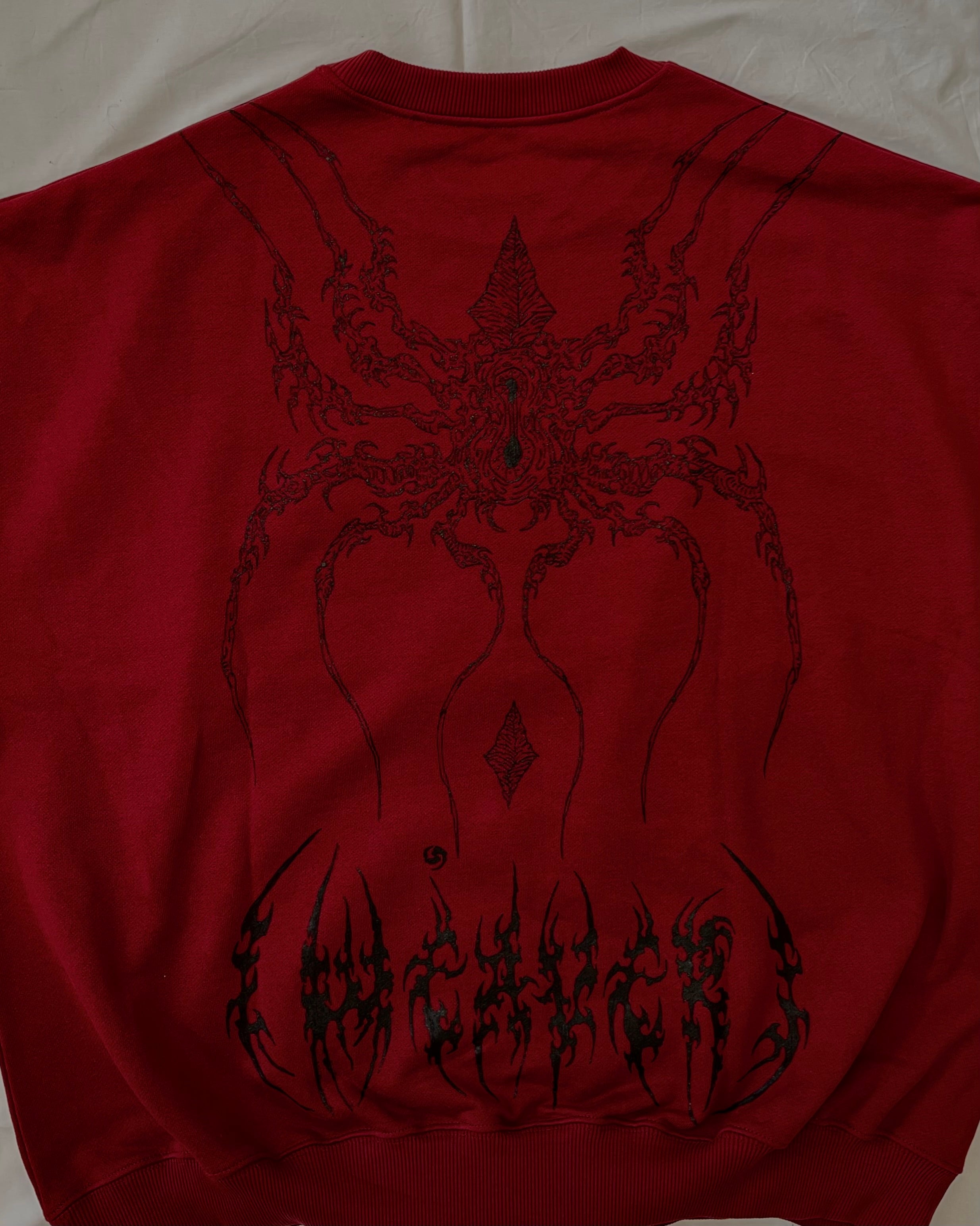 "WEAVER" - Oversized Crewneck - Dark Red