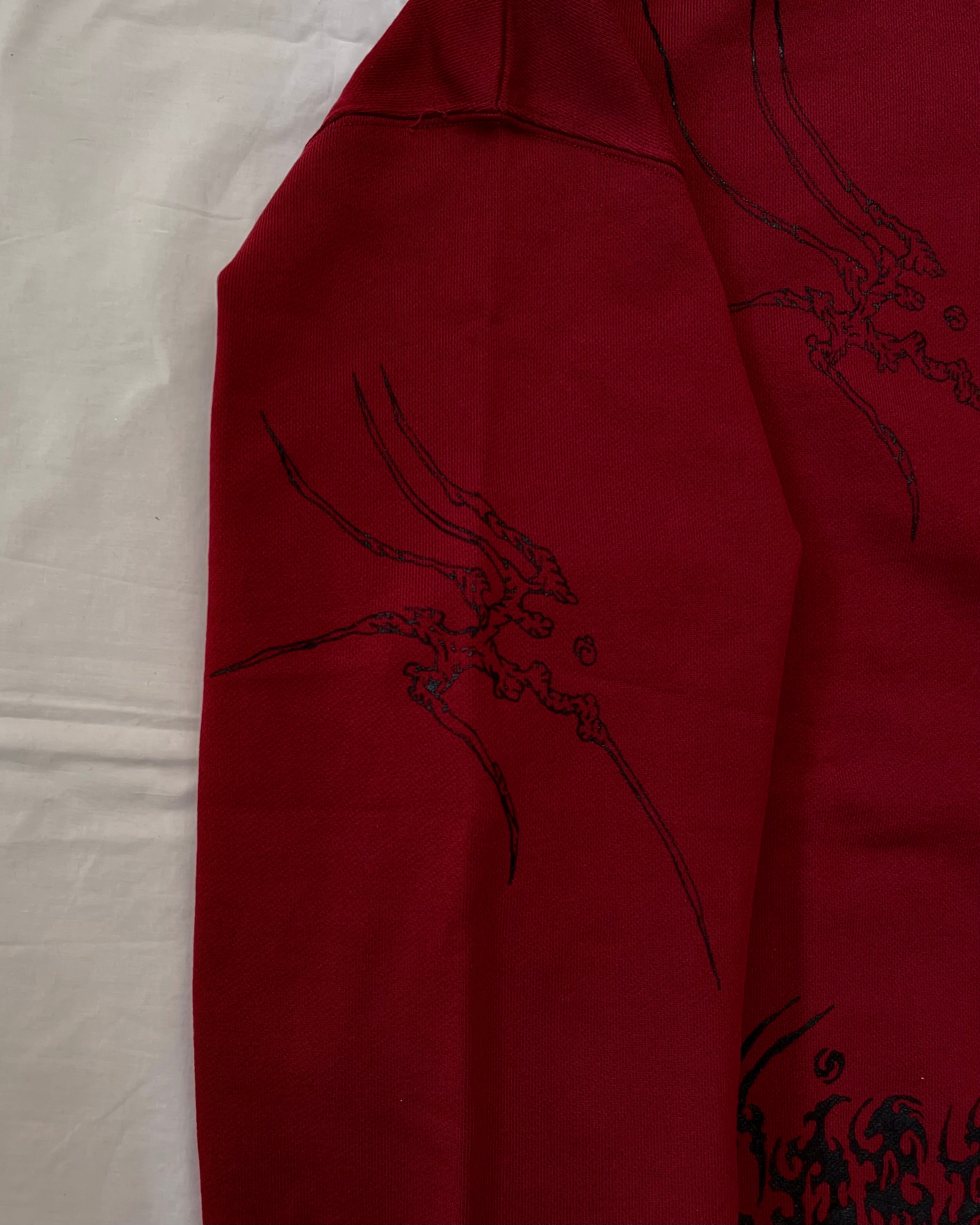 "WEAVER" - Oversized Crewneck - Dark Red