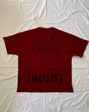 "WEAVER" - Oversized Boxy Tee - Dark Red