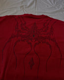 "WEAVER" - Oversized Boxy Tee - Dark Red