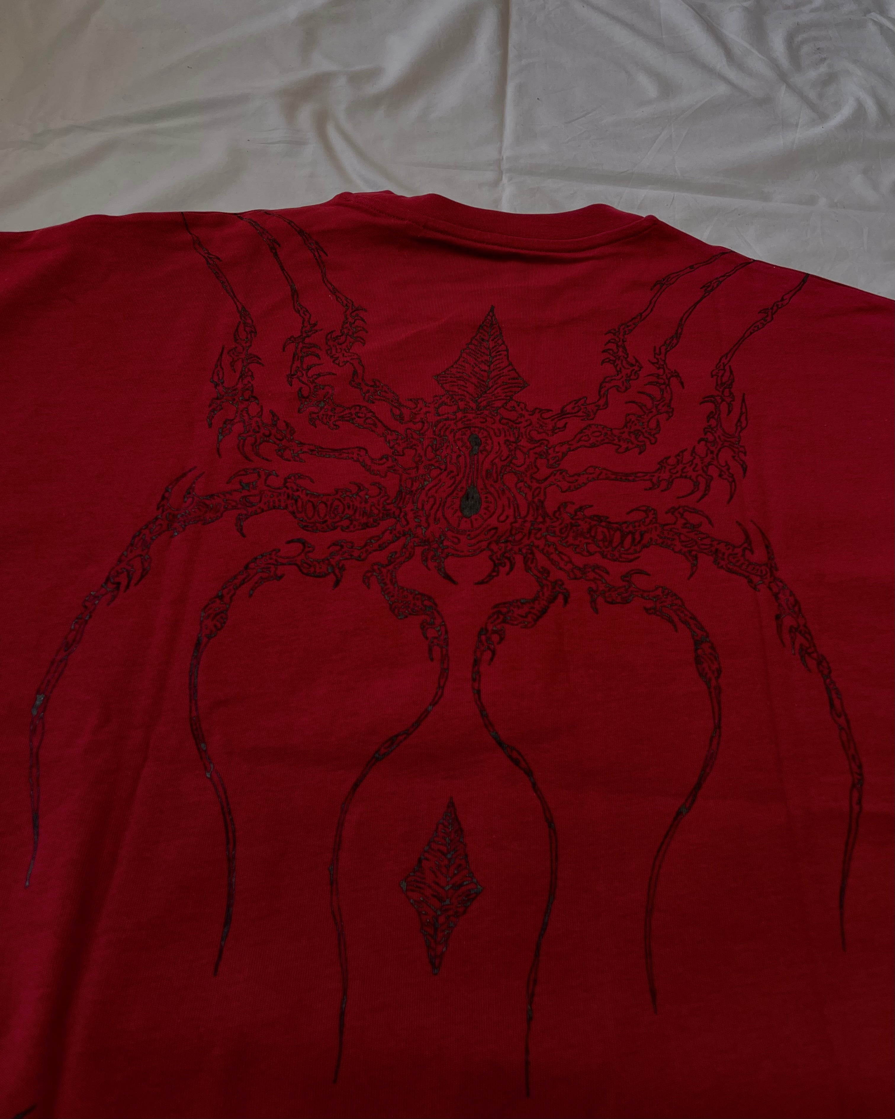 "WEAVER" - Oversized Boxy Tee - Dark Red