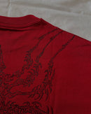 "WEAVER" - Oversized Boxy Tee - Dark Red