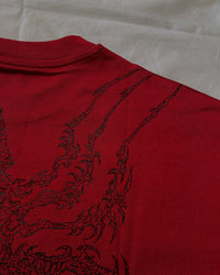 "WEAVER" - Oversized Boxy Tee - Dark Red
