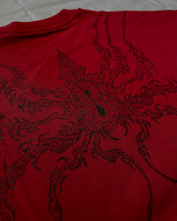 "WEAVER" - Oversized Boxy Tee - Dark Red