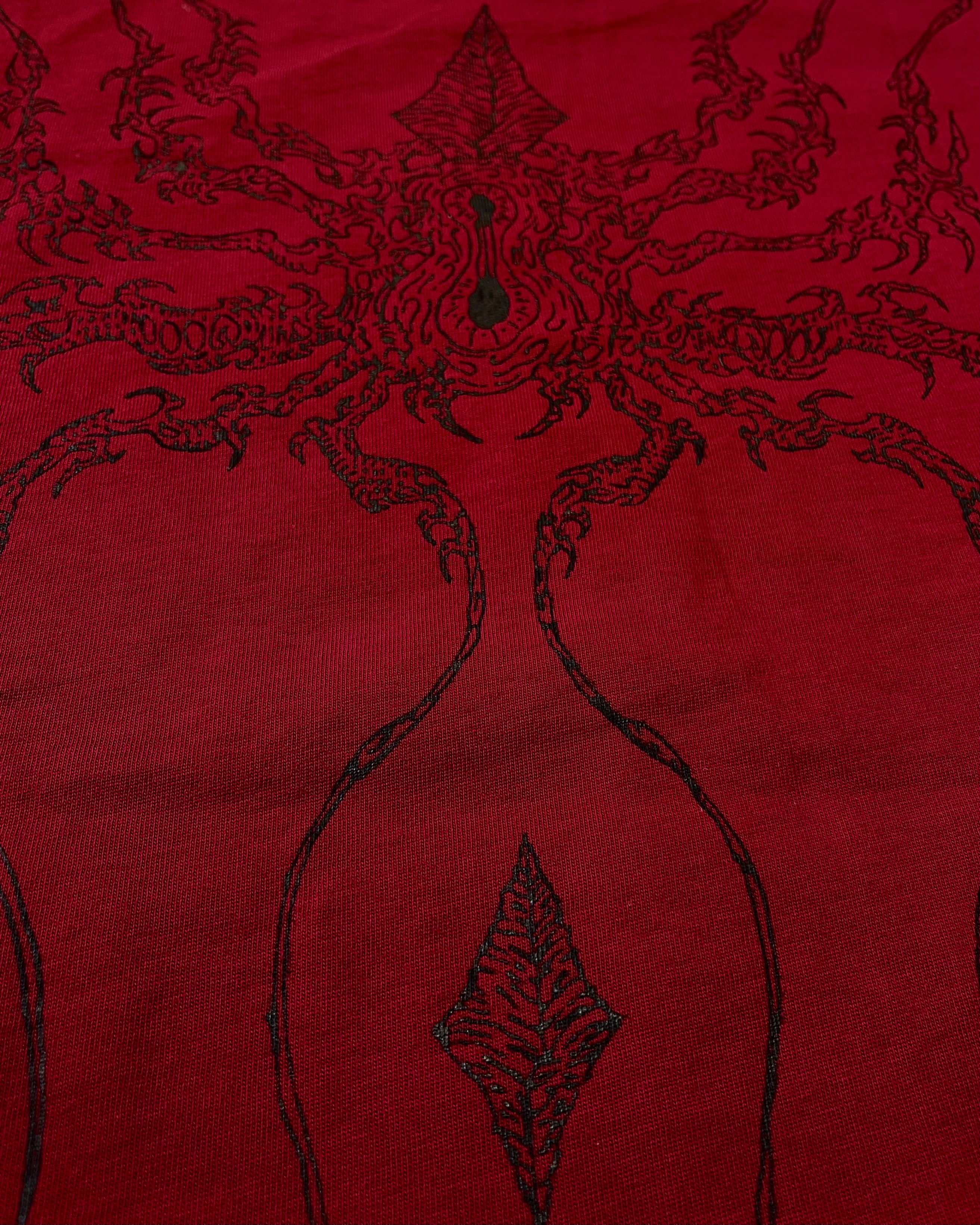 "WEAVER" - Oversized Boxy Tee - Dark Red