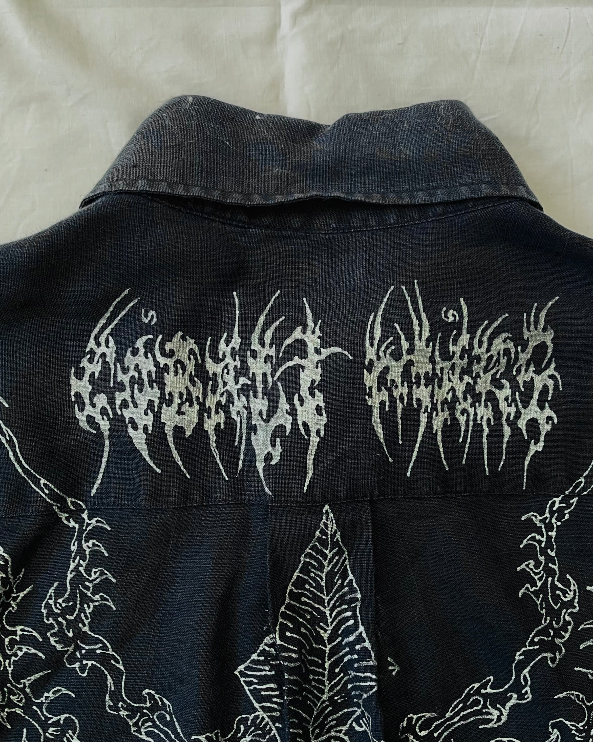 "WEAVER" - Customised Linen Shirt - Midnight Blue