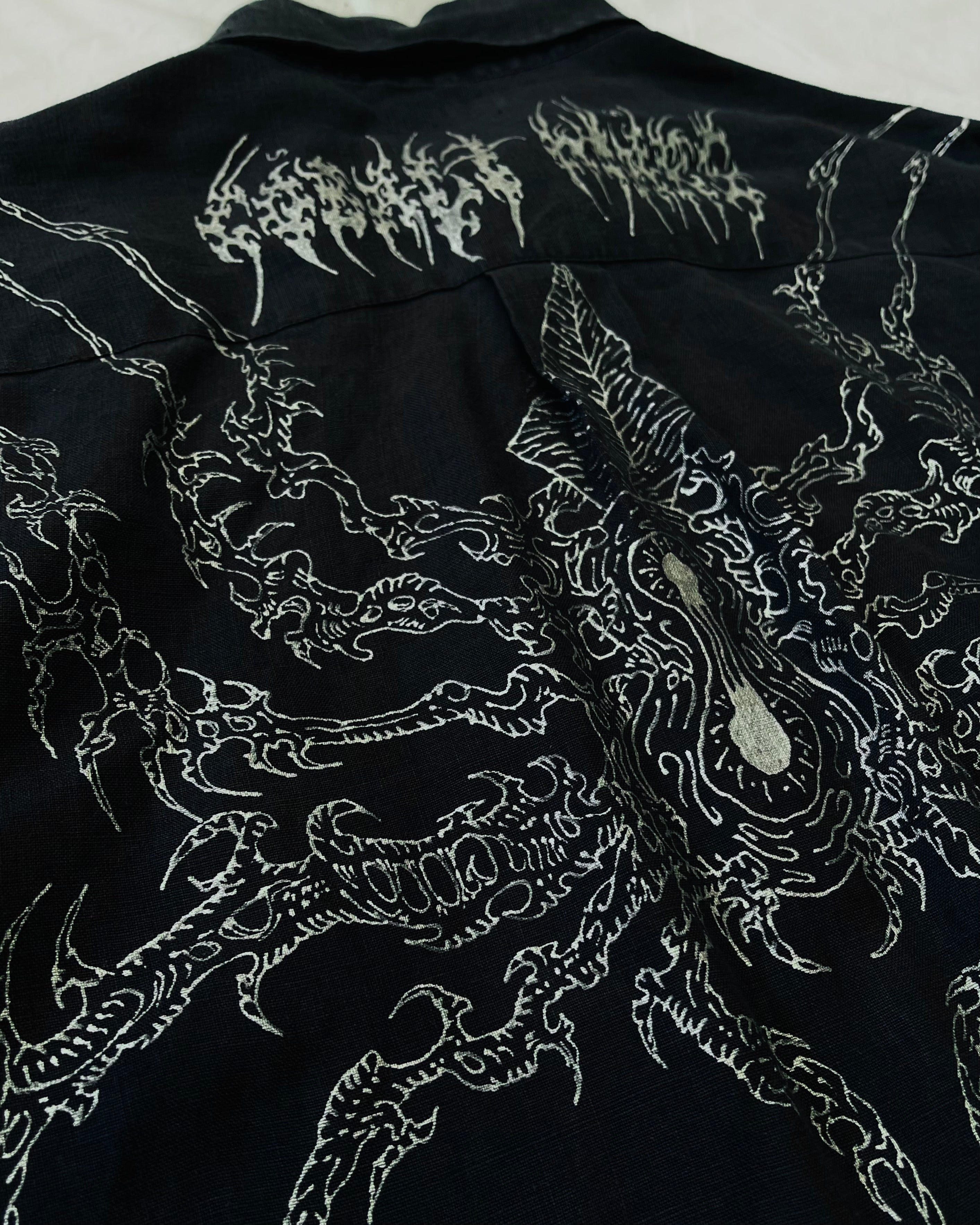 "WEAVER" - Customised Linen Shirt - Midnight Blue