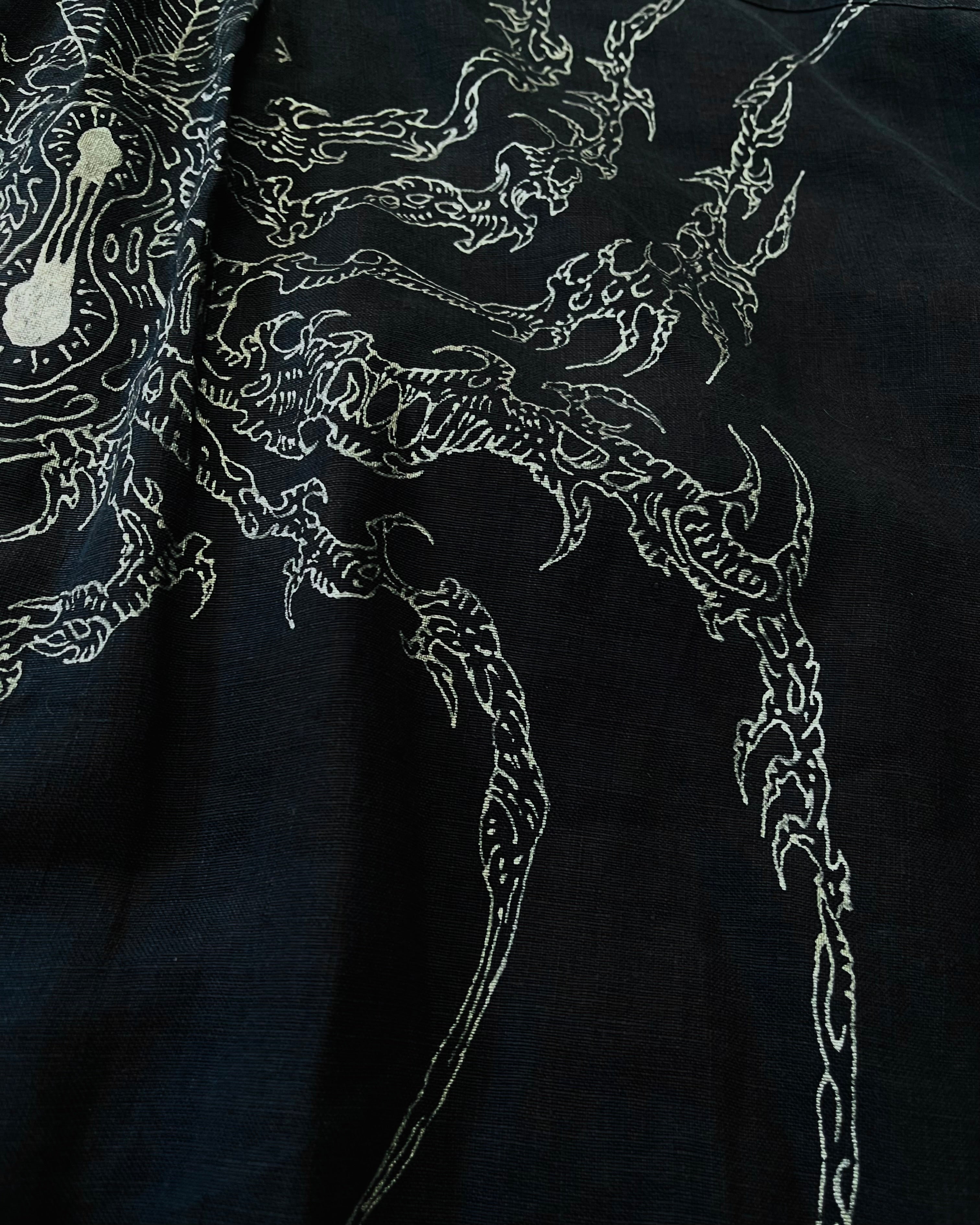 "WEAVER" - Customised Linen Shirt - Midnight Blue