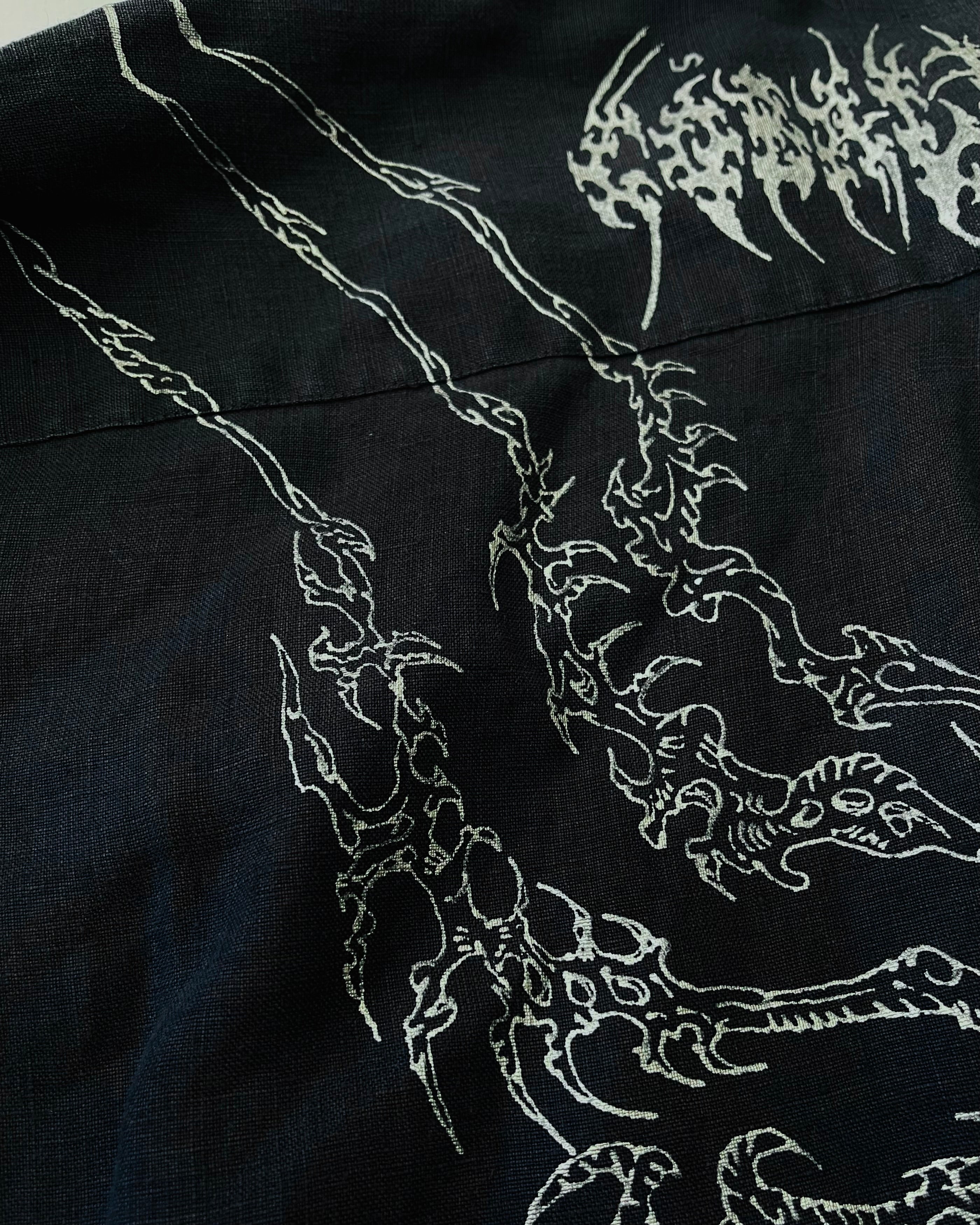 "WEAVER" - Customised Linen Shirt - Midnight Blue