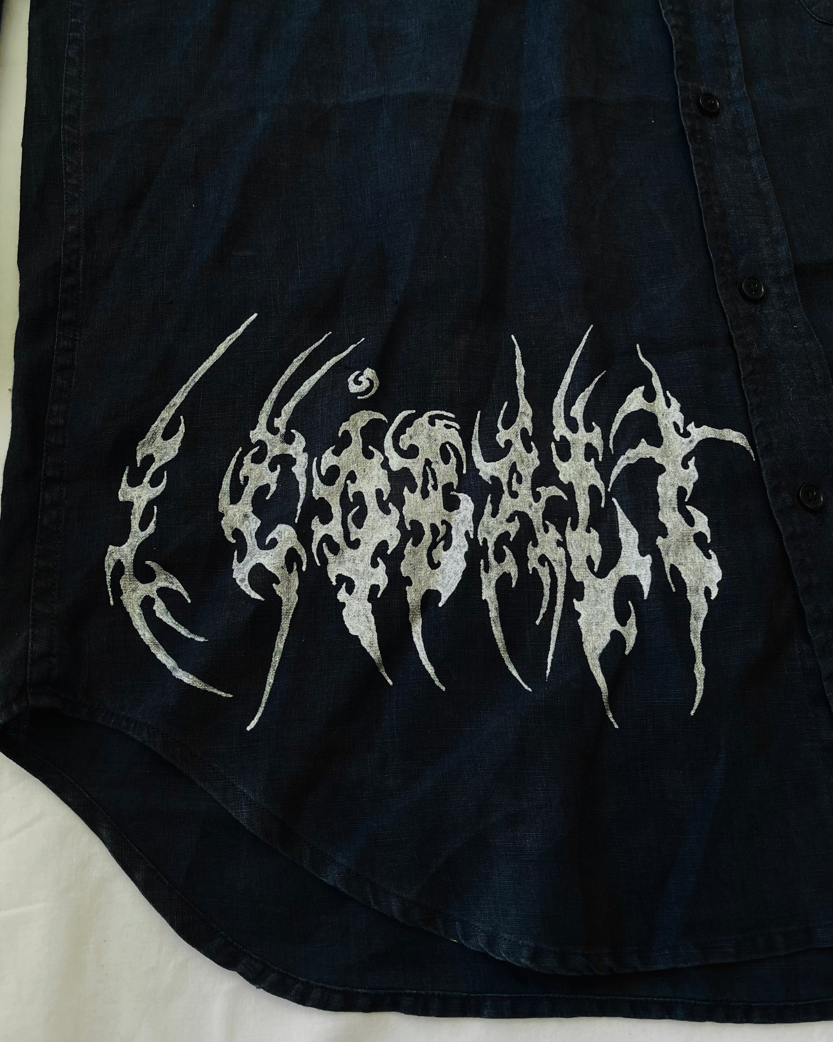"WEAVER" - Customised Linen Shirt - Midnight Blue