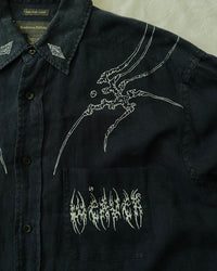 "WEAVER" - Customised Linen Shirt - Midnight Blue