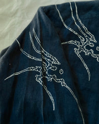 "WEAVER" - Customised Linen Shirt - Midnight Blue