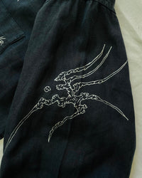 "WEAVER" - Customised Linen Shirt - Midnight Blue