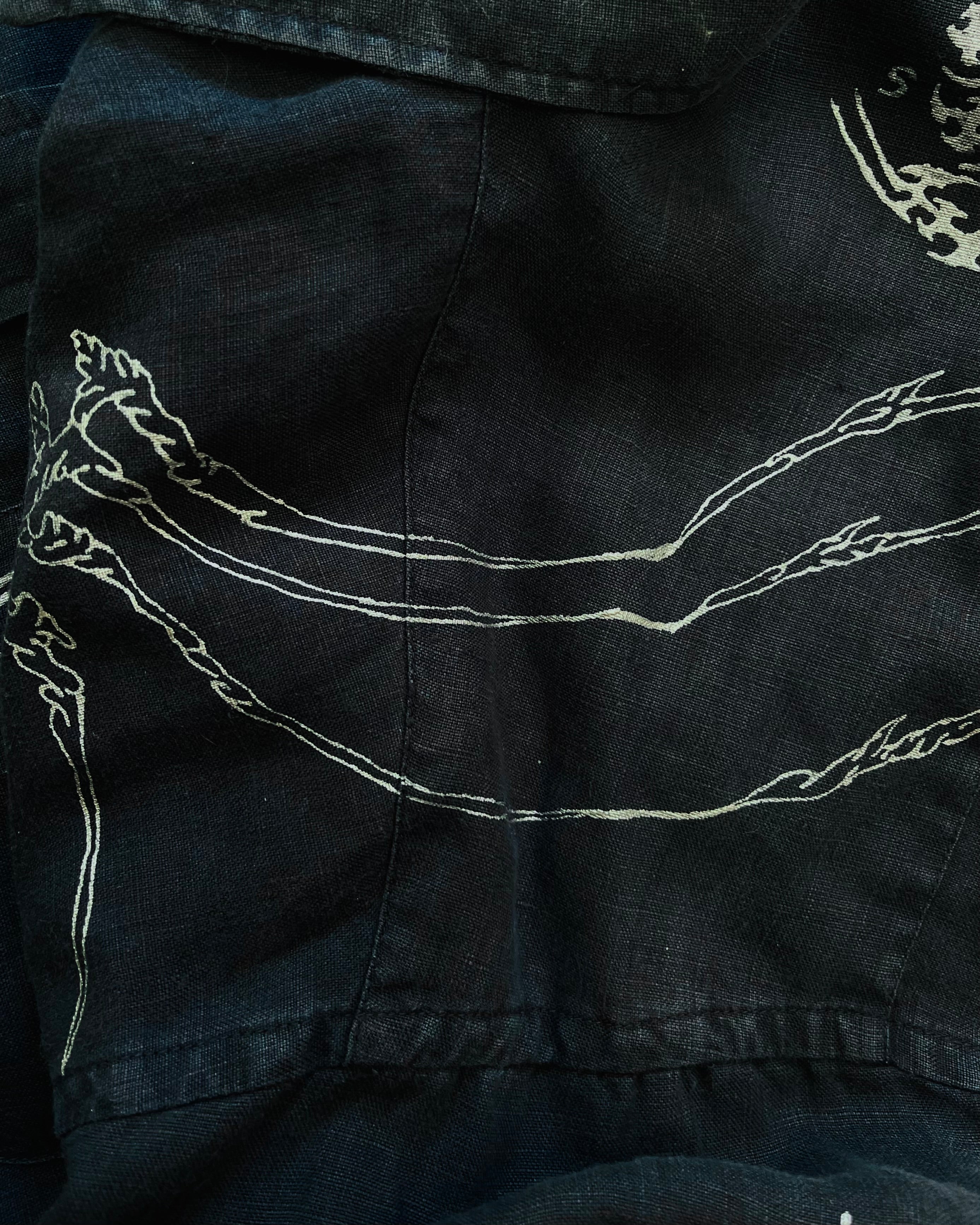 "WEAVER" - Customised Linen Shirt - Midnight Blue