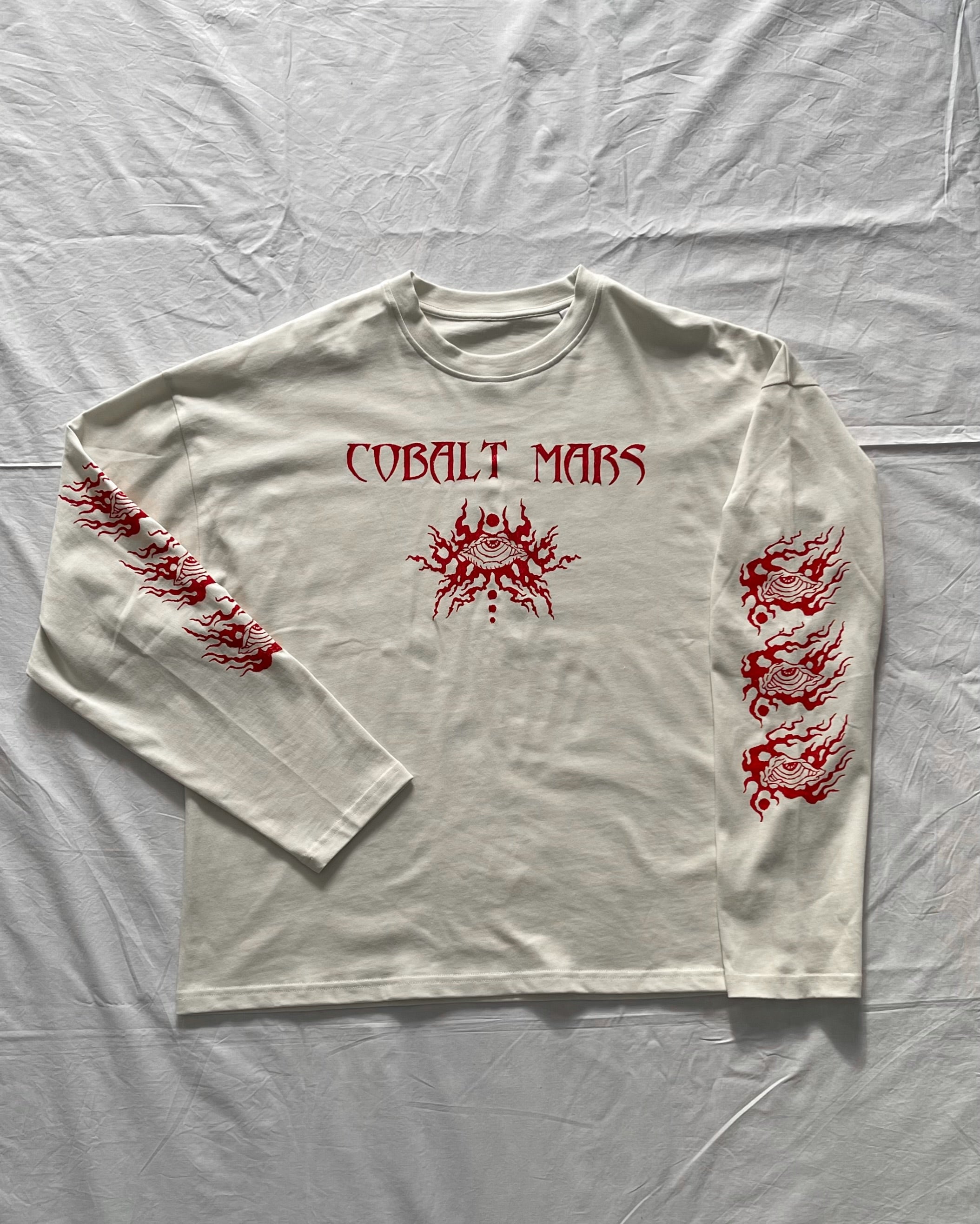 "ASCENSION" - Oversized Boxy Longsleeve Tee - Cleric White