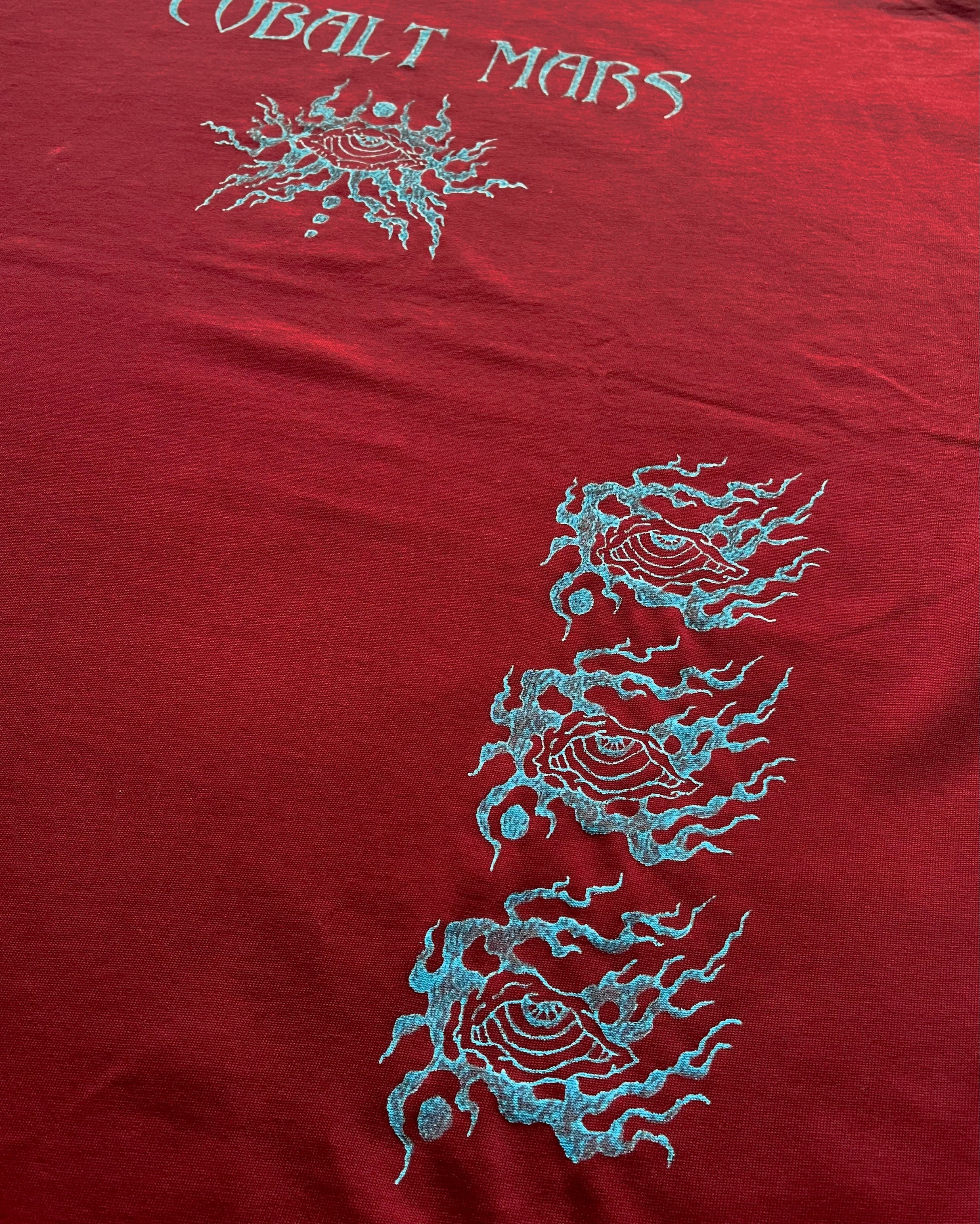 "ASCENSION" - Oversized Long Tee - Dark Red