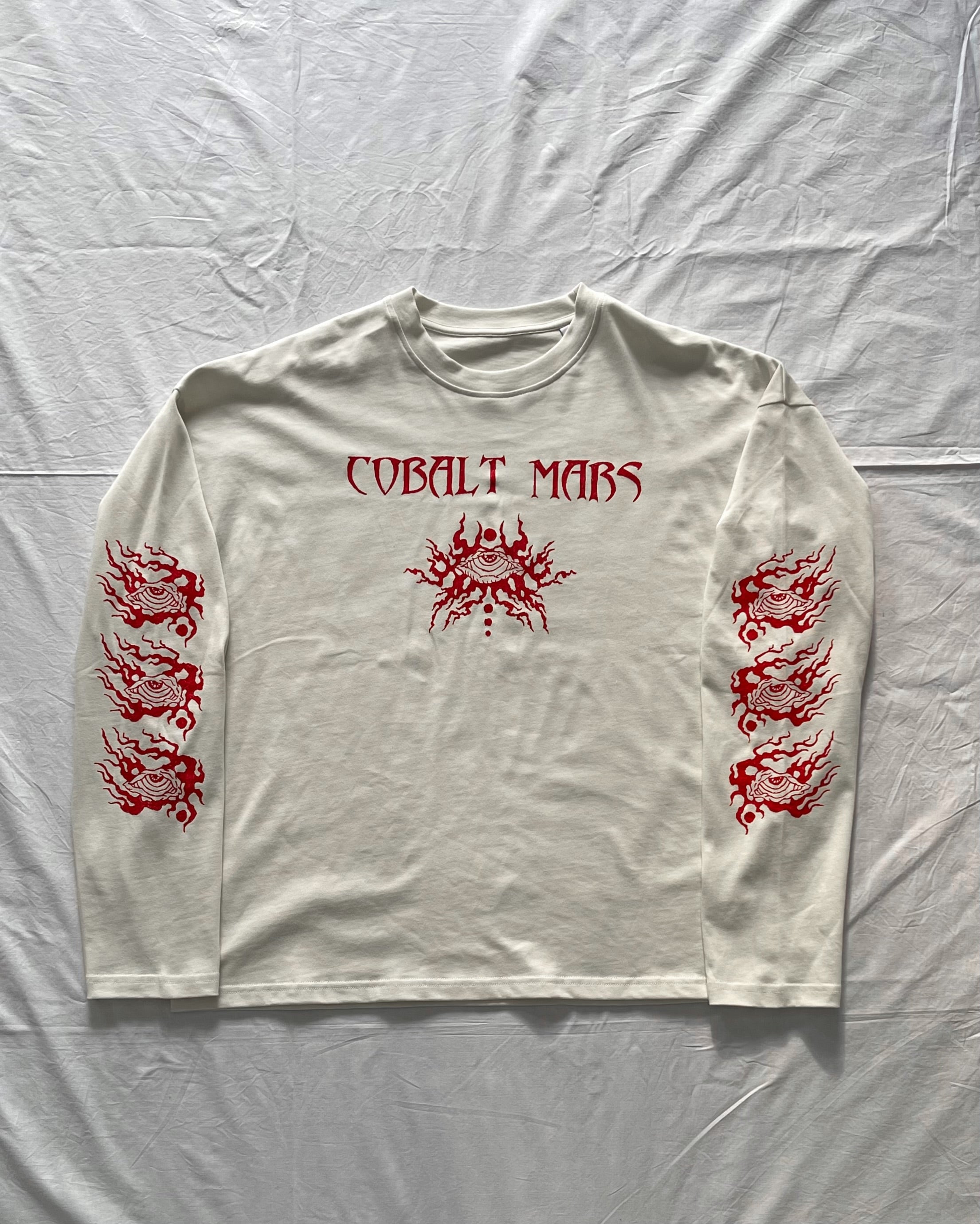 "ASCENSION" - Oversized Boxy Longsleeve Tee - Cleric White