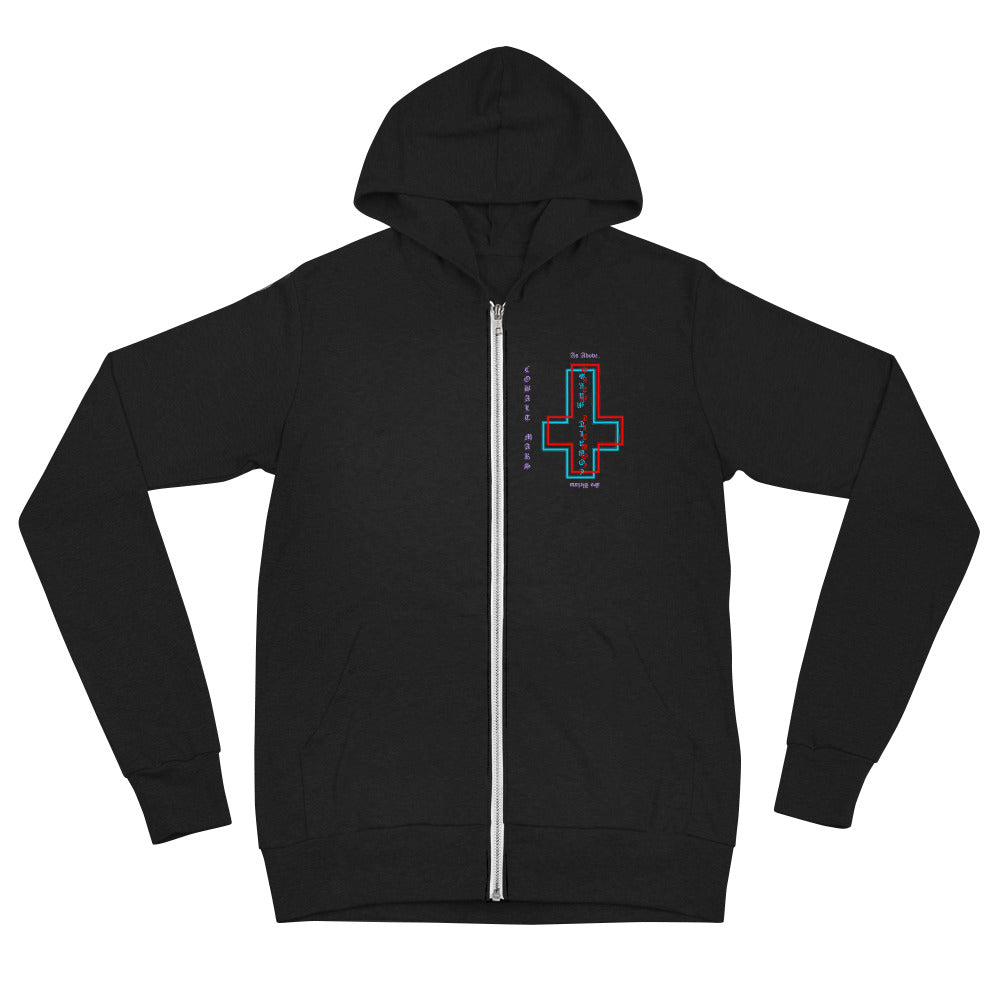 As Above, So Below - Unisex zip hoodie