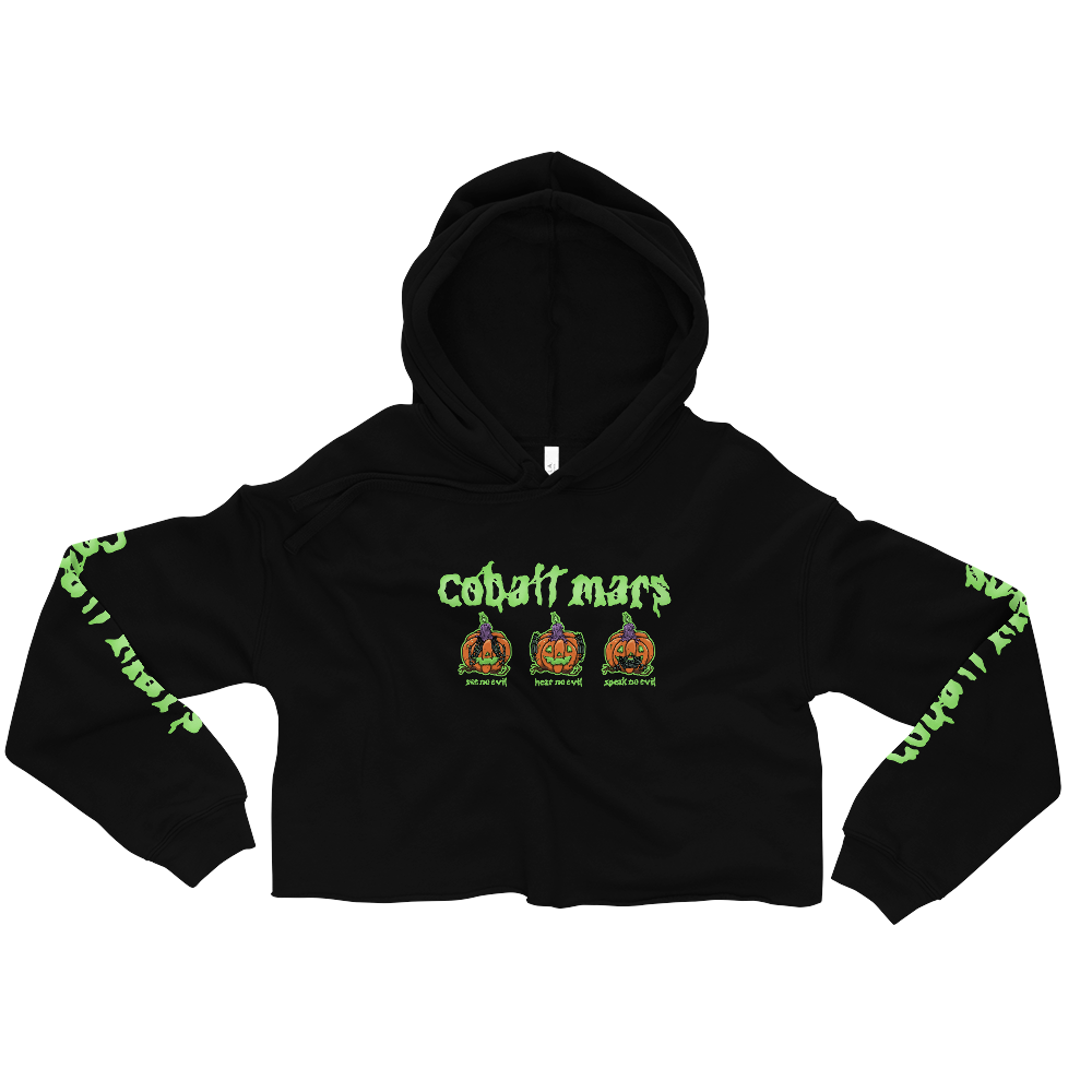 See No Evil, Hear No Evil, Speak No Evil - Crop Hoodie