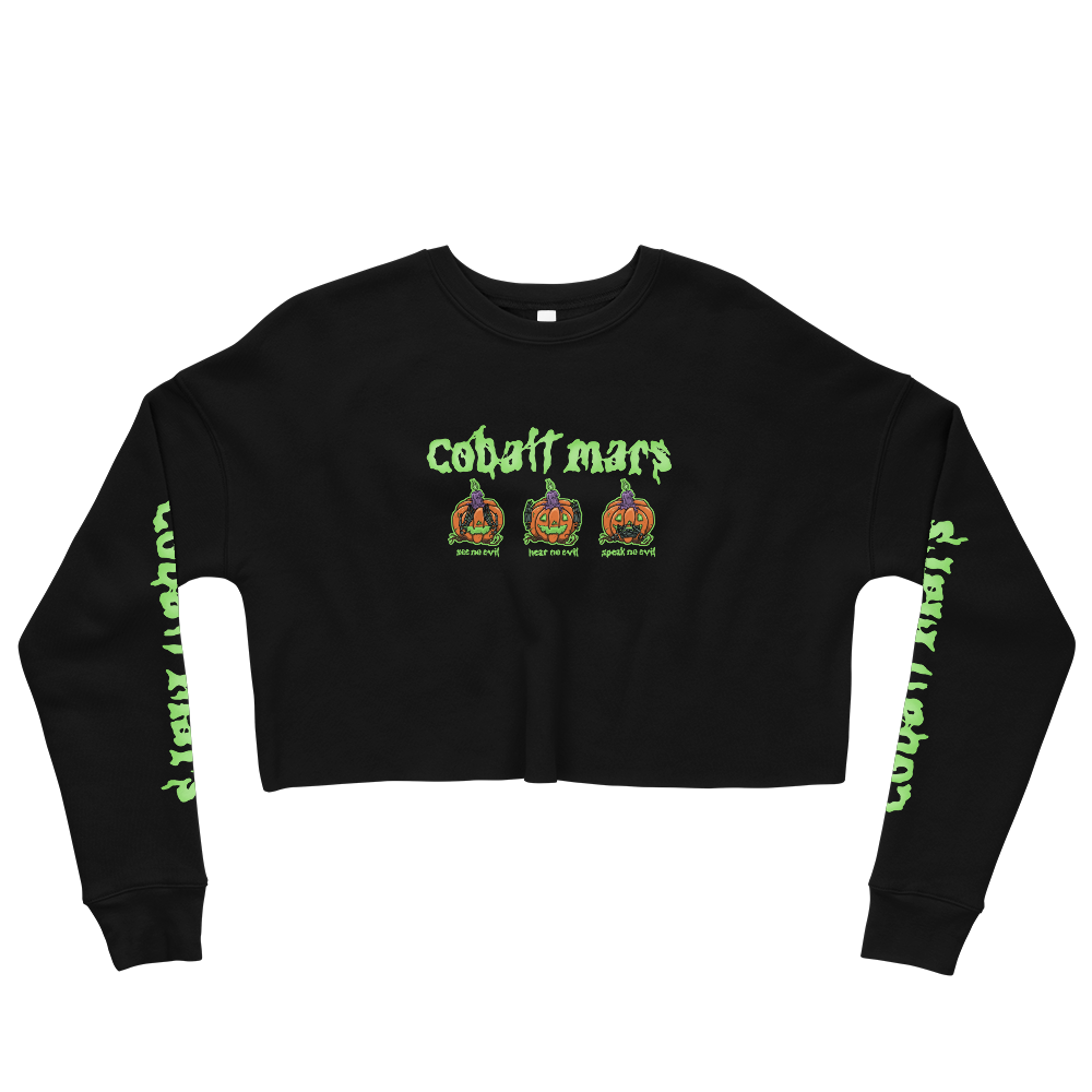 See No Evil, Hear No Evil, Speak No Evil - Crop Sweatshirt